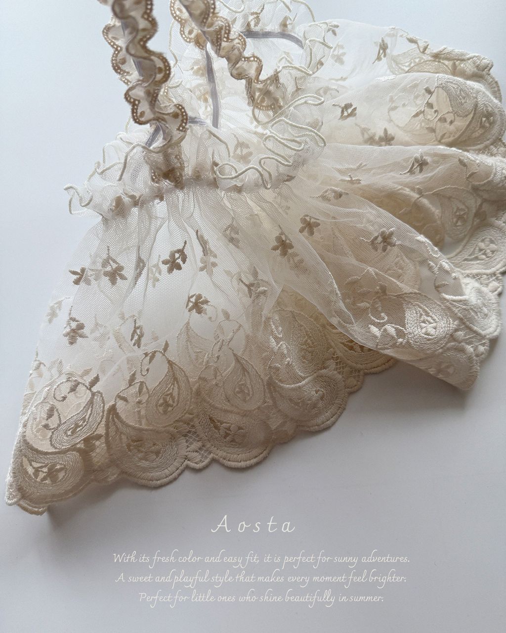 레이스 끈 뷔스티에 베이지 2