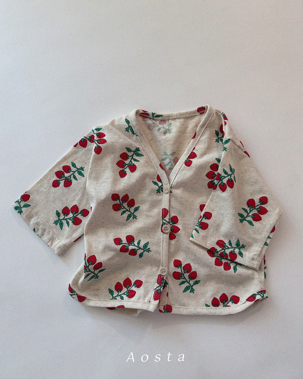 린넨가디건 딸기1