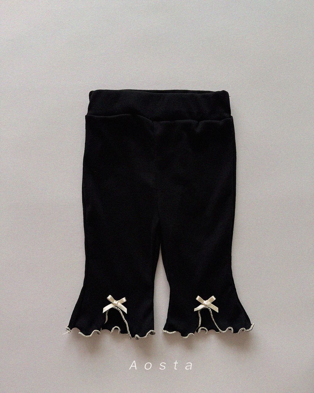 골지리본바지 검정1