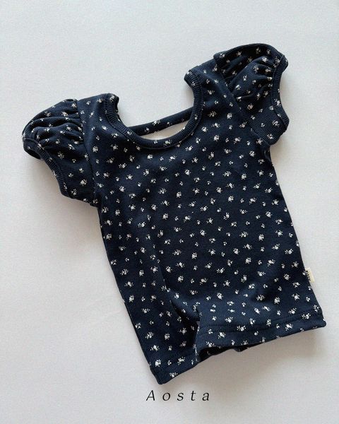 오픈백퍼프블라우스 네이비1