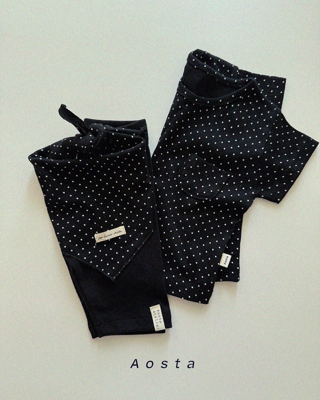 키키주머니티 검정도트15