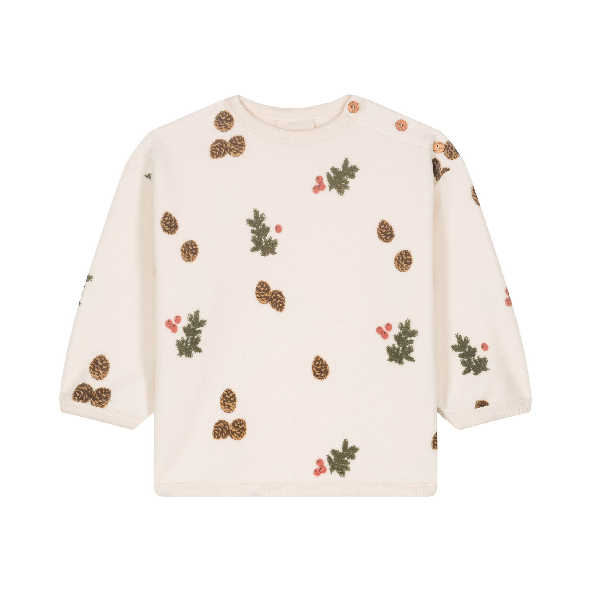 SWEAT OURS POLAR ECRU SAPIN