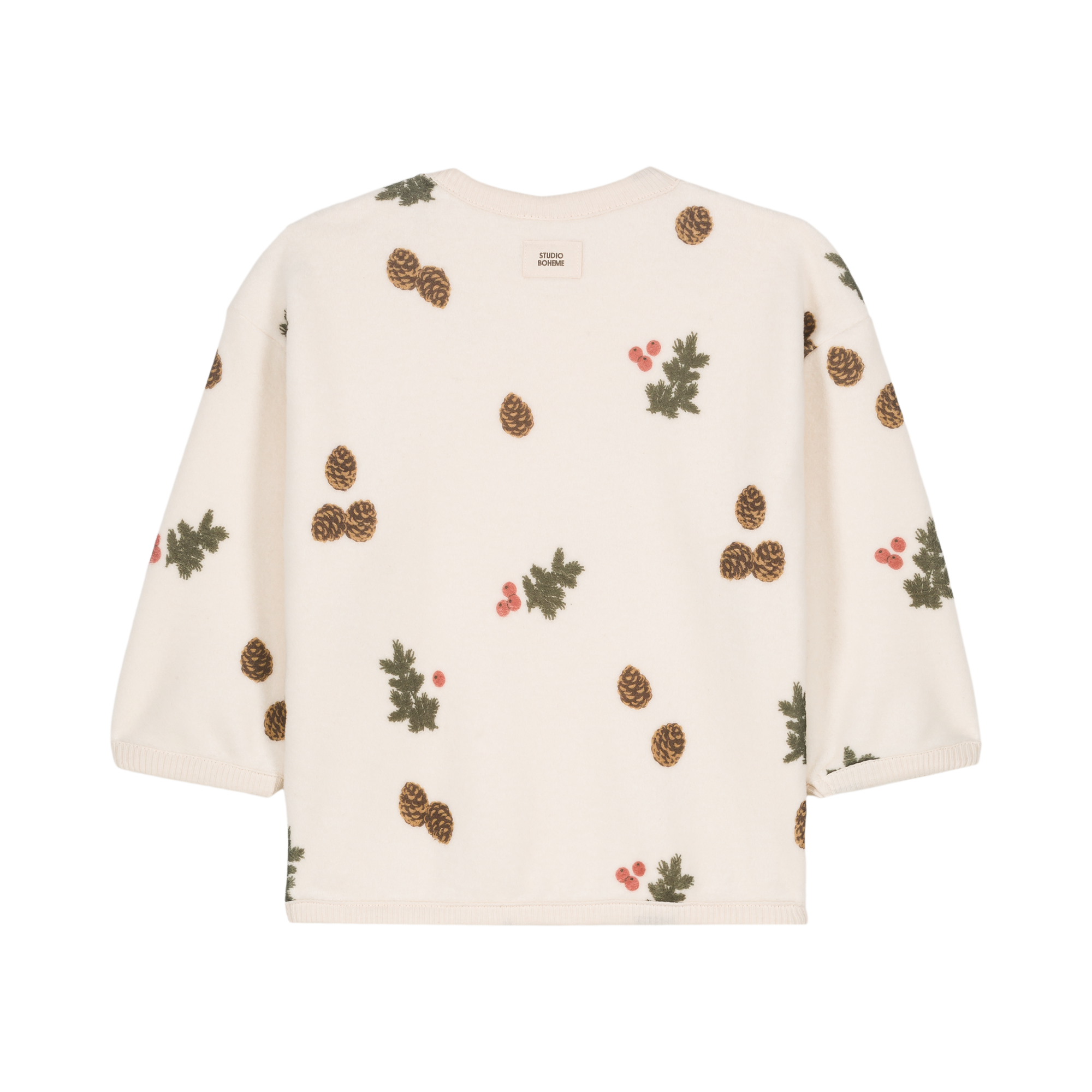 SWEAT OURS POLAR ECRU SAPIN+1