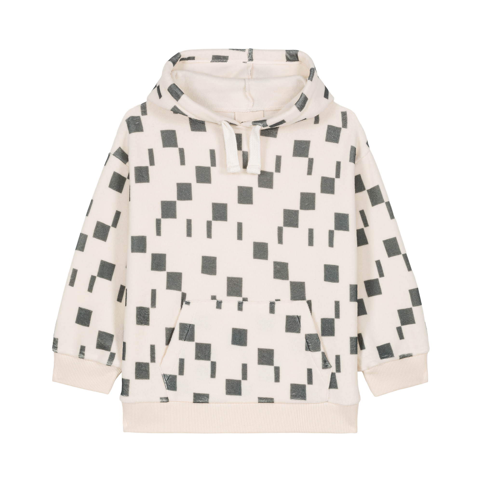 SWEAT ROBIN POLAR ECRU CARRÉS