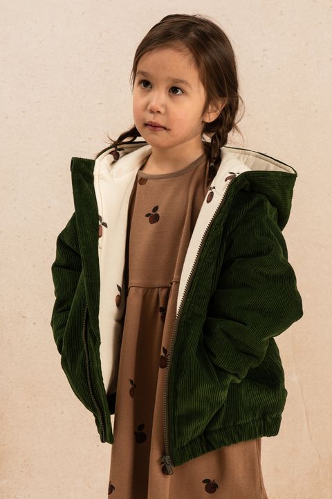 MANTEAU FRIO CORDEROY VERT FORET-1