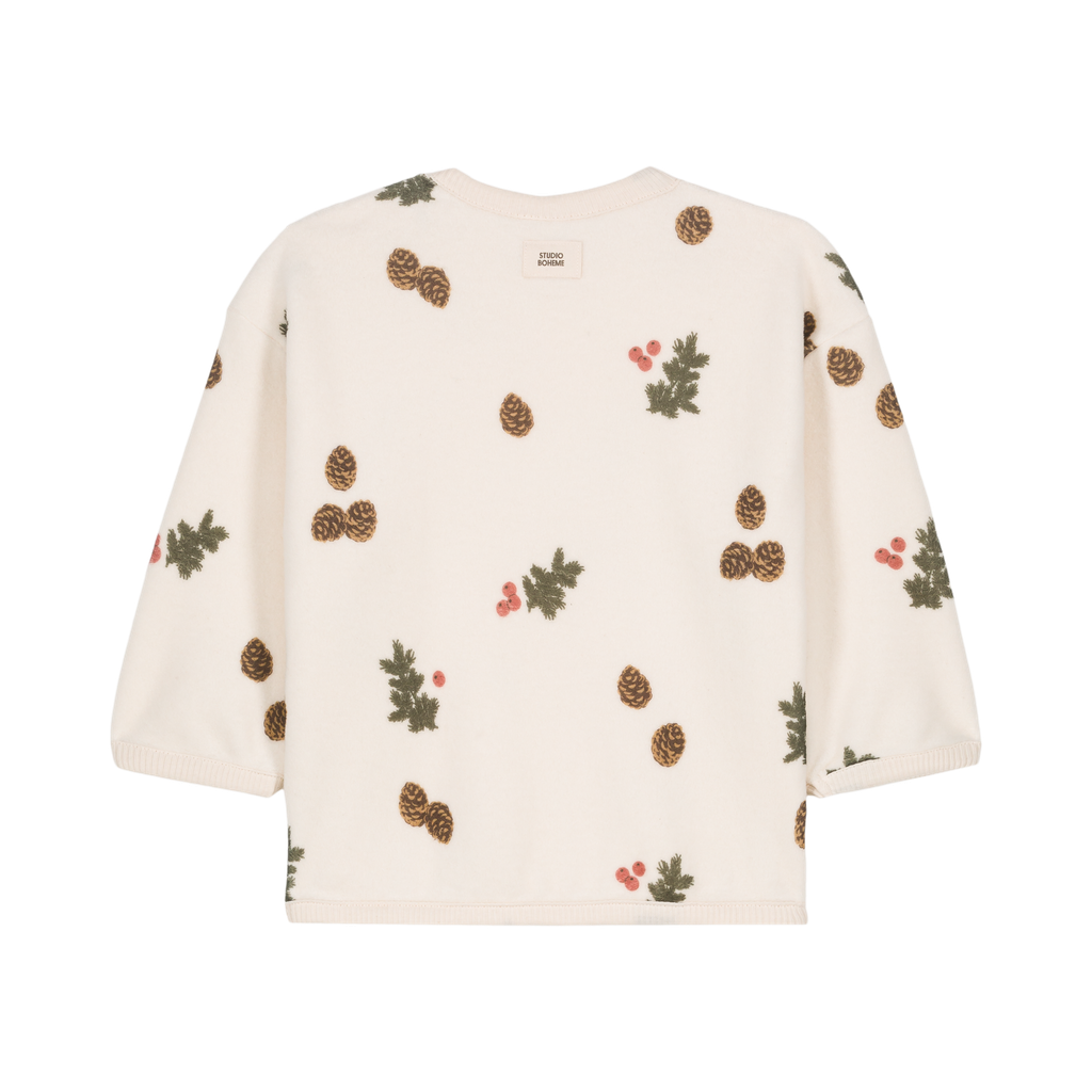 SWEAT OURS POLAR ECRU SAPIN+1