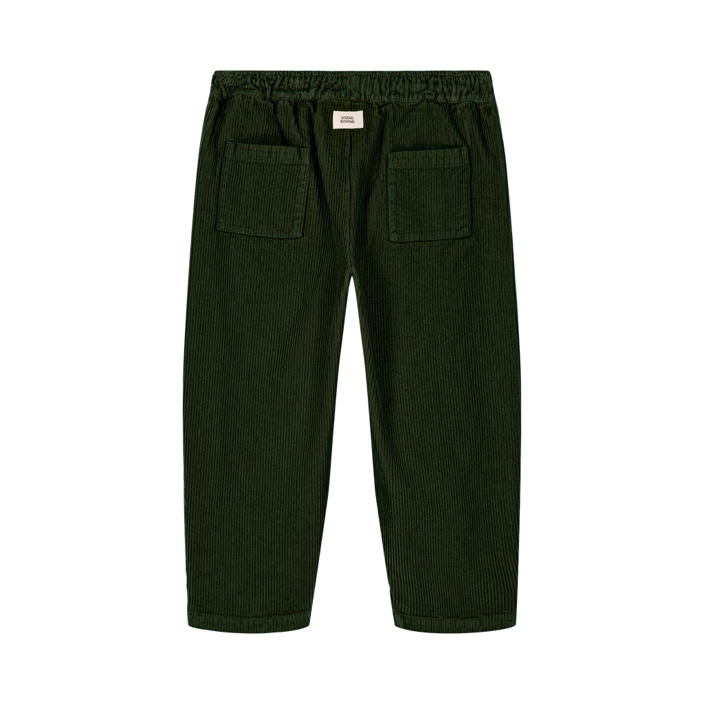 PANTALON CARROT CORDEROY VERT SAPIN+1