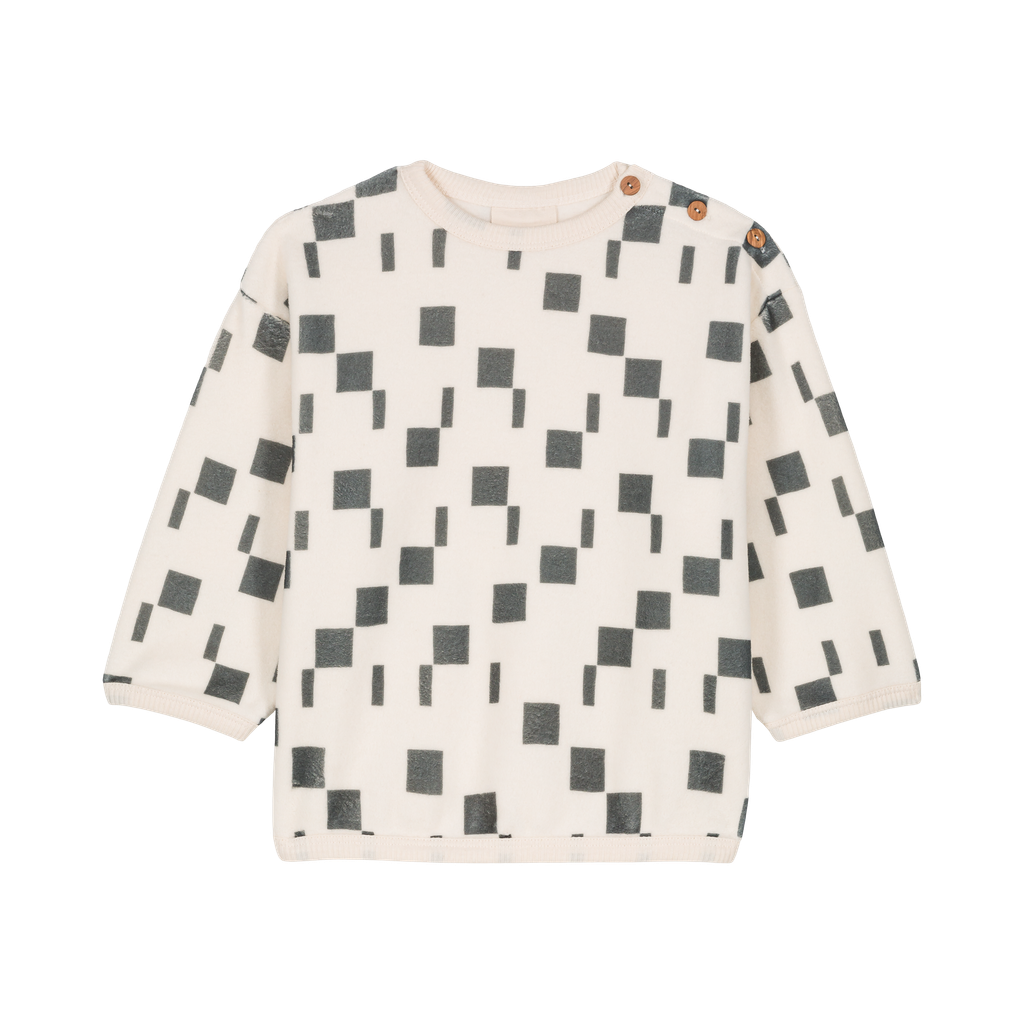 SWEAT OURS POLAR ECRU CARRÉS