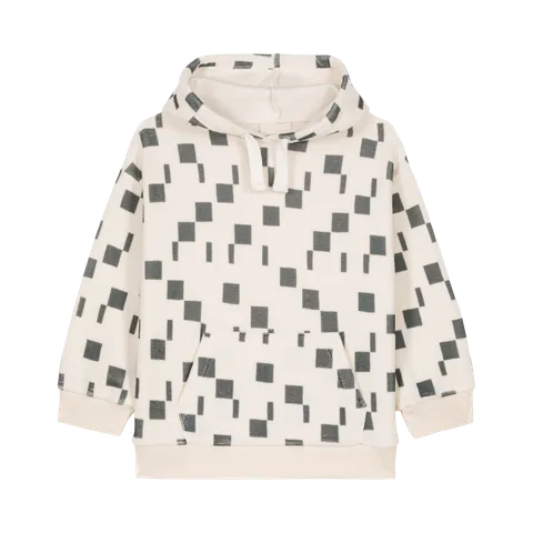 SWEAT ROBIN POLAR ECRU CARRÉS