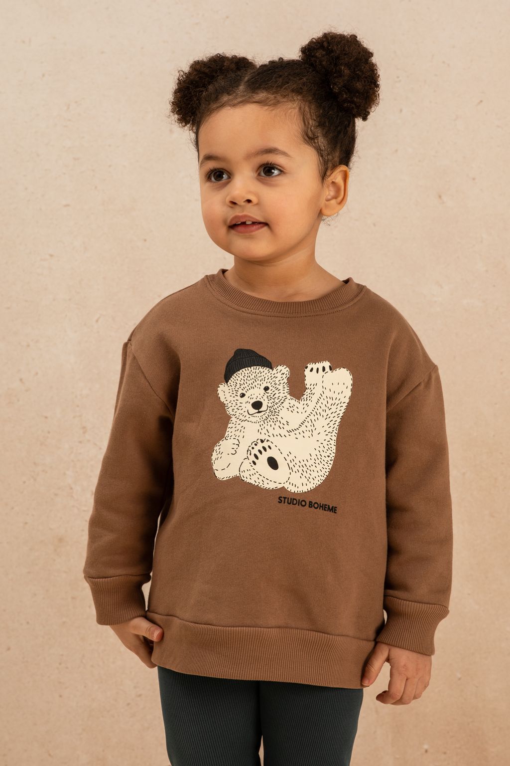 SWEATSHIRT BART CHOCOLAT OURS-1