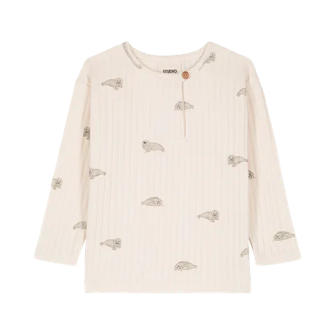 TSHIRT ORSO ECRU PHOQUE