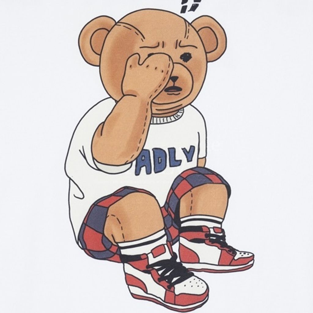 [acmé de la vie] Check Pants Bear Short Sleeve T-shirt(BLACK)