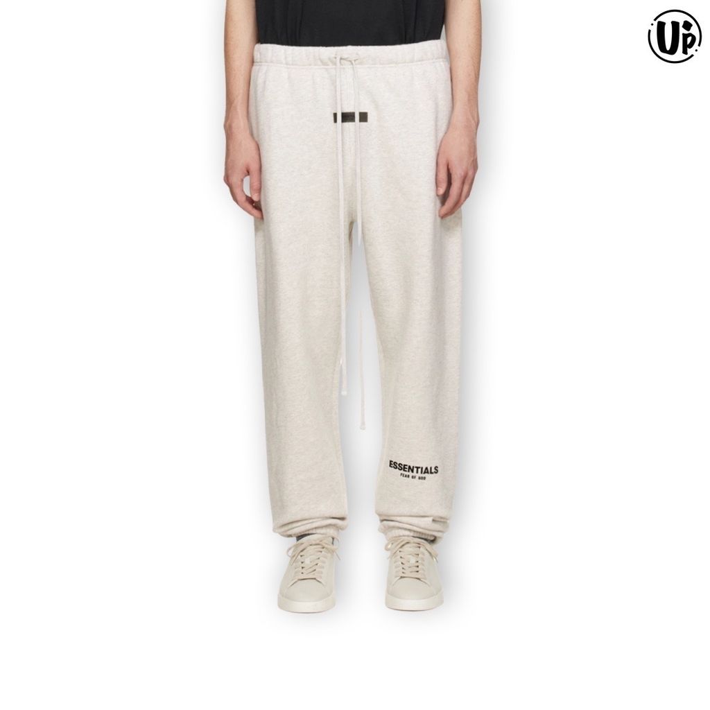 FEAR OF GOD ESSENTIALS LOGO SWEAT PANT- LIGHT OATMEAL (130BT212032F)