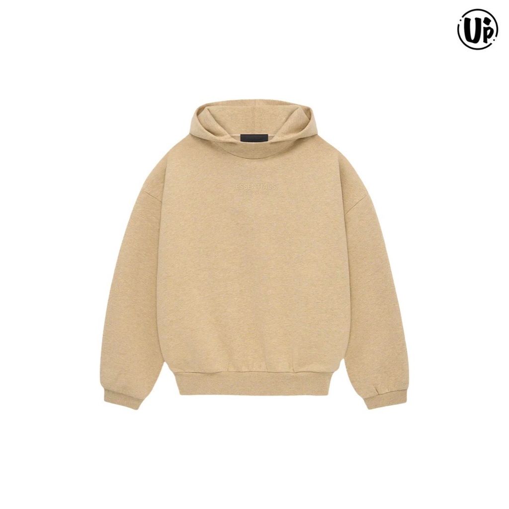 Fear Of God Essentials-Beige Bonded Hoodie-GOLD HEATHER(192BT232053F)