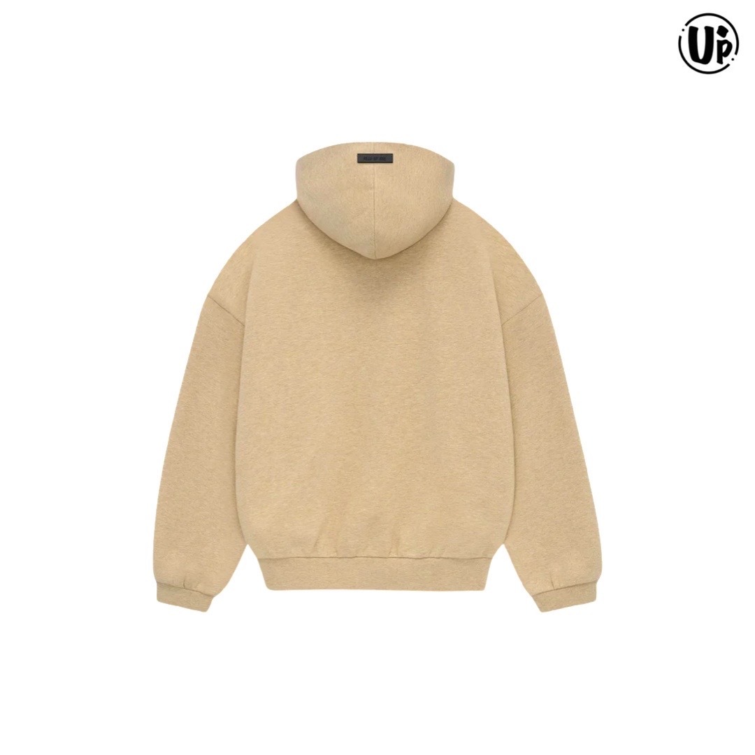 Fear Of God Essentials-Beige Bonded Hoodie-GOLD HEATHER(192BT232053F)