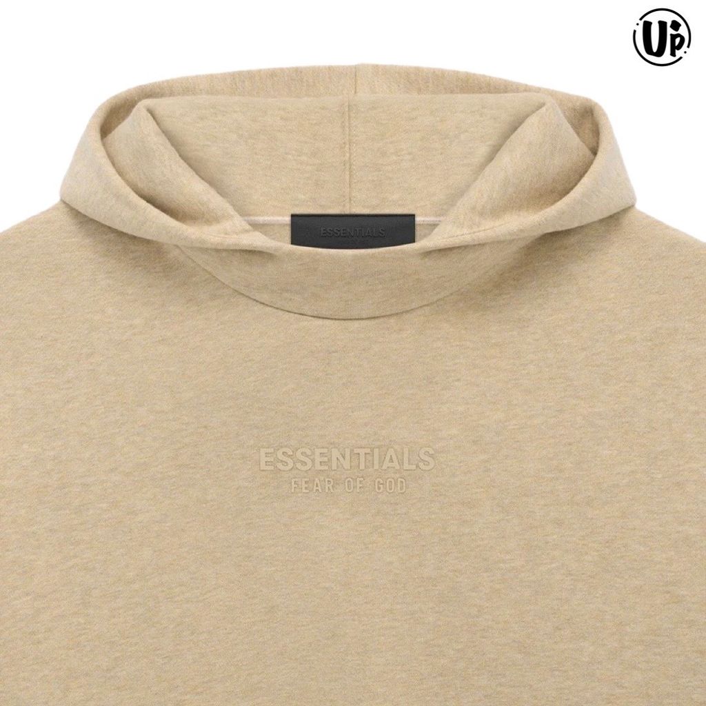 Fear Of God Essentials-Beige Bonded Hoodie-GOLD HEATHER(192BT232053F)