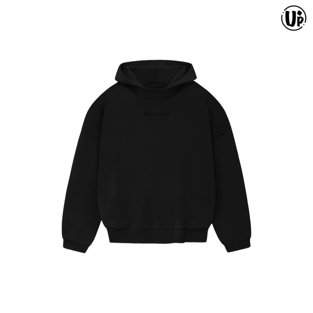 Fear Of God Essentials-Jek Black Bonded Hoodie(192BT232050F)Black