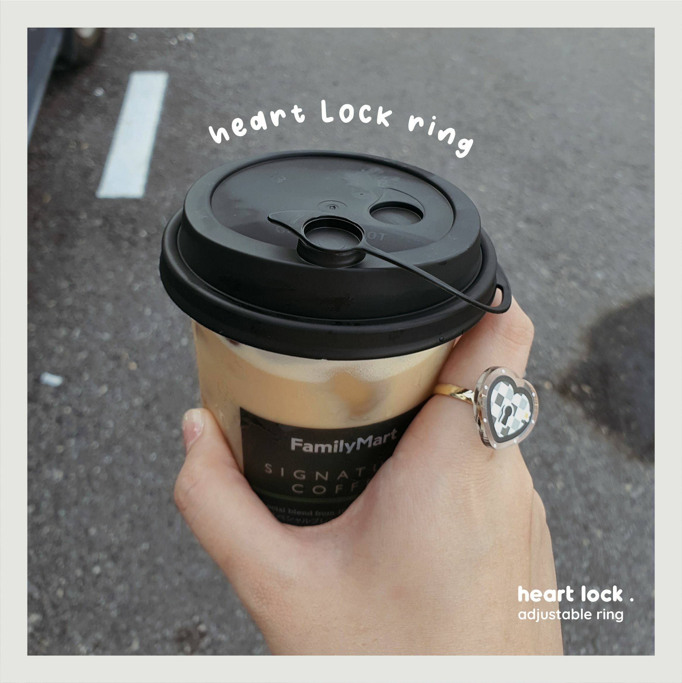 Heart Lock adjustable ring 2