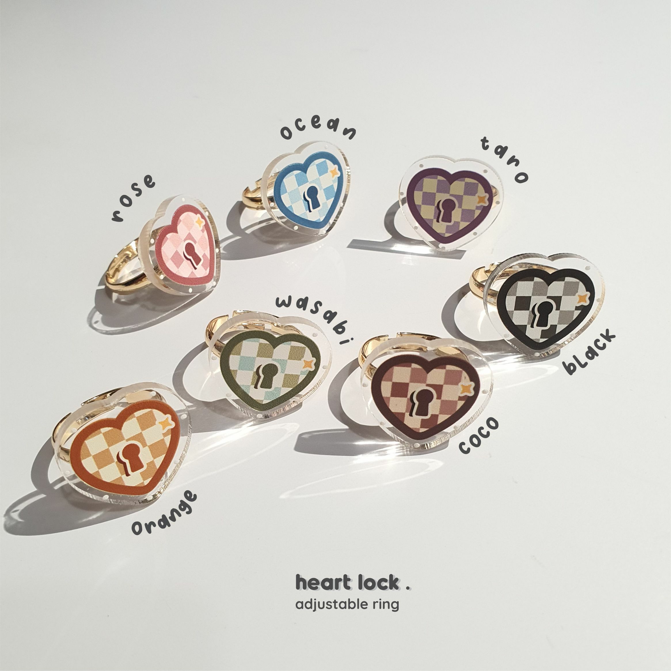 Heart Lock adjustable ring