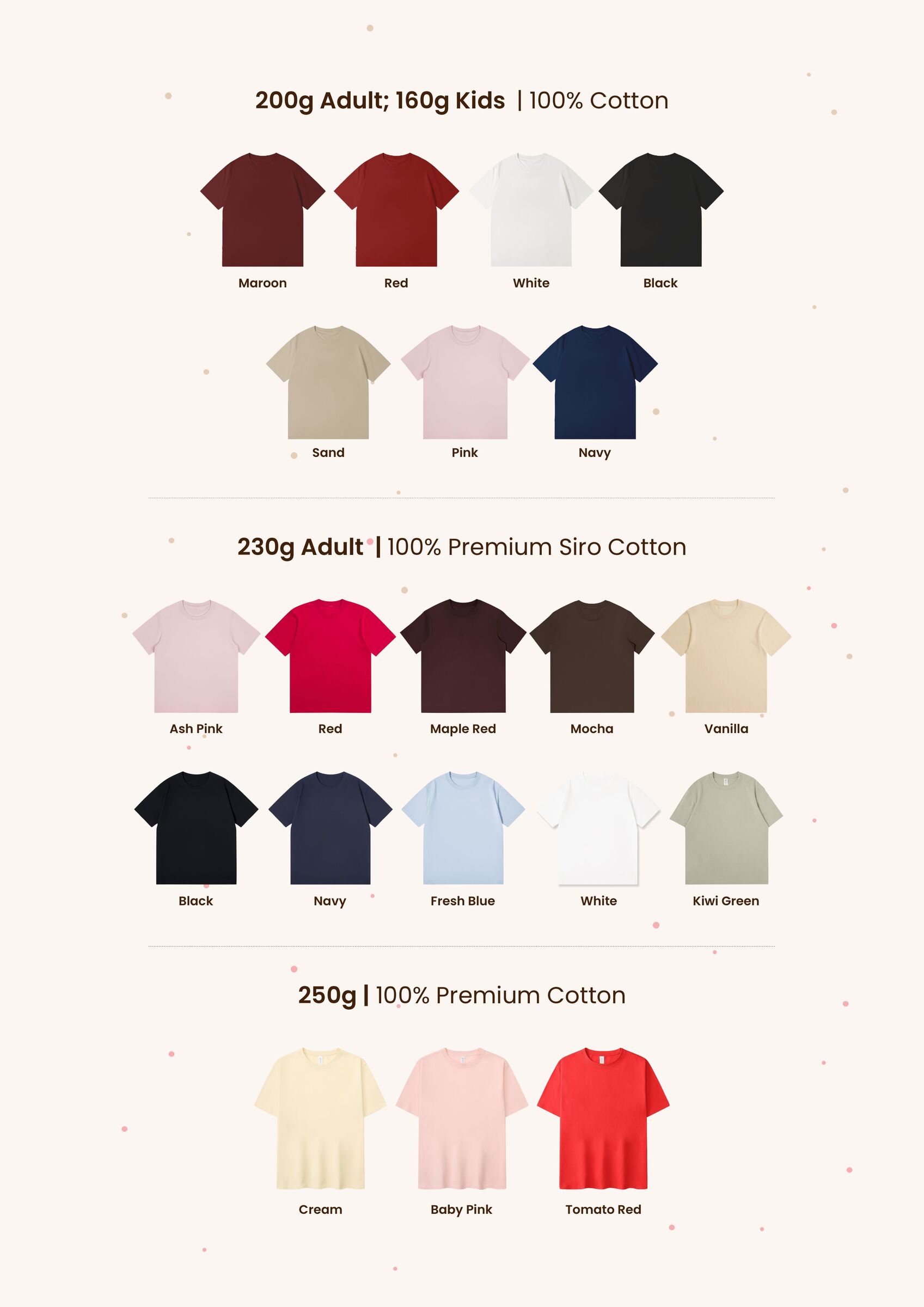 Colour of Tshirt (Yr 2026)