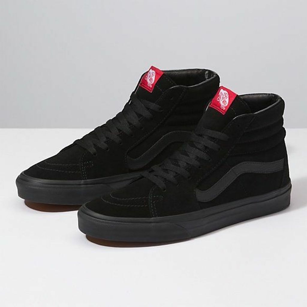 Vans Shoes _ Suede High Top Vans _ Color_ Black_Red _ Size_ 6_5.jpg