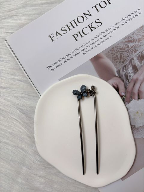 butterfly theme hair bun stick