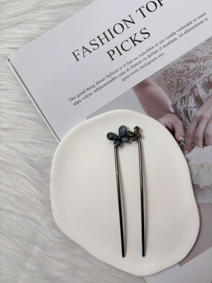 butterfly theme hair bun stick