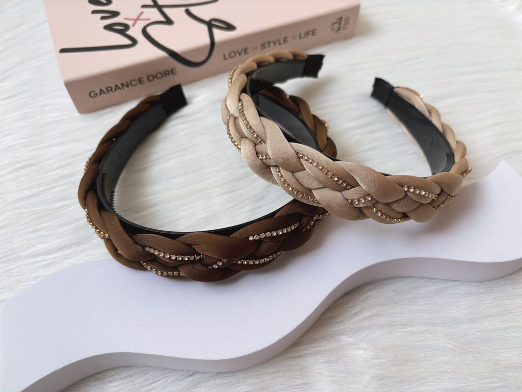 twist headband with crystal