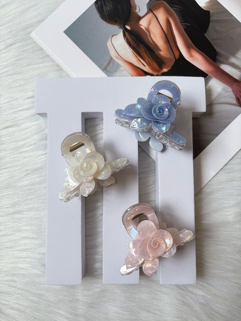 acetate flower claw clip (7cm)