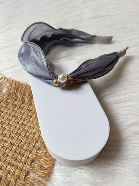 slight shimmer organza headband