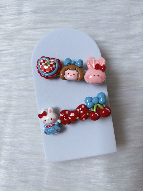 bunny theme duck clip (2 in 1set)