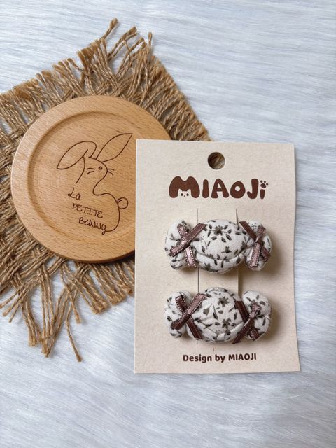 handmade floral print duck clip (1pair)