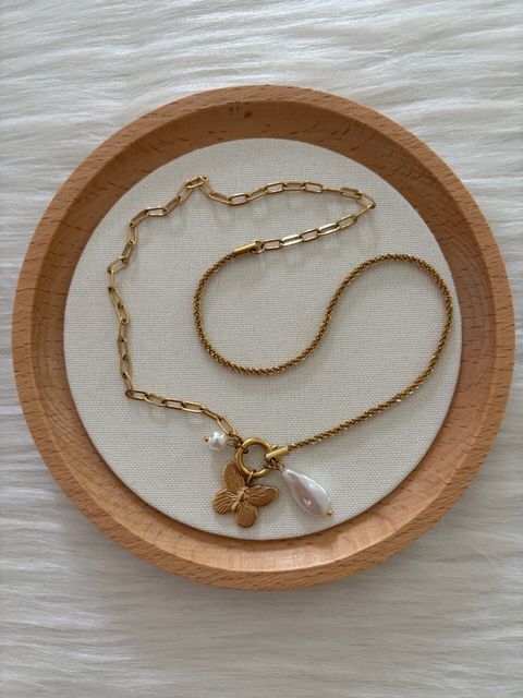enchanted pearl butterfly necklace