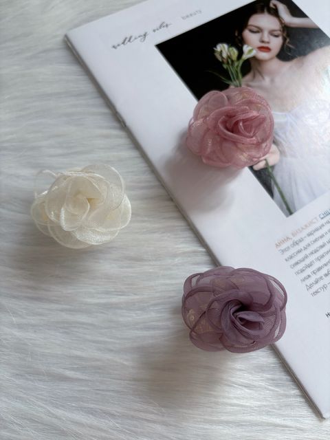 organza flower claw clip (3.5cm)