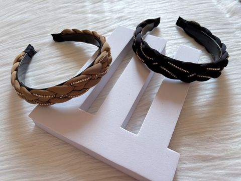 braided headband with crystal