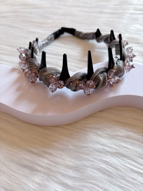 twisted crystal beads headband