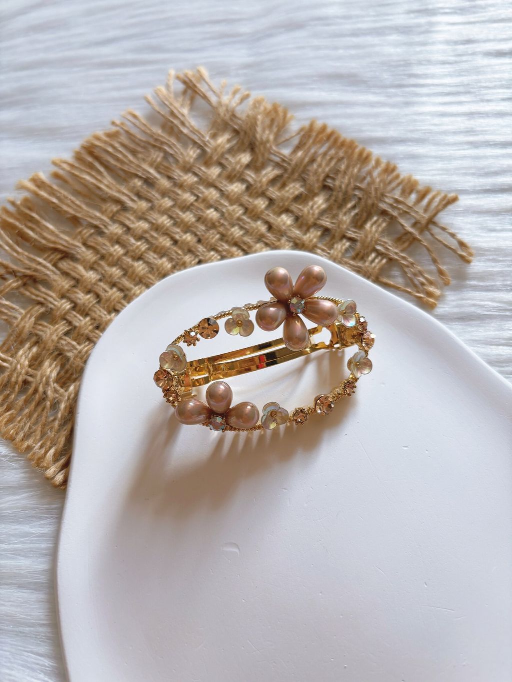 balloon pearl flower spring clip (5cm)