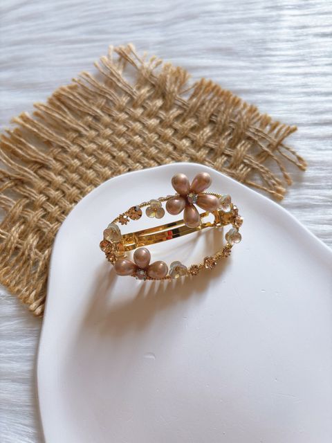 balloon pearl flower spring clip (5cm)