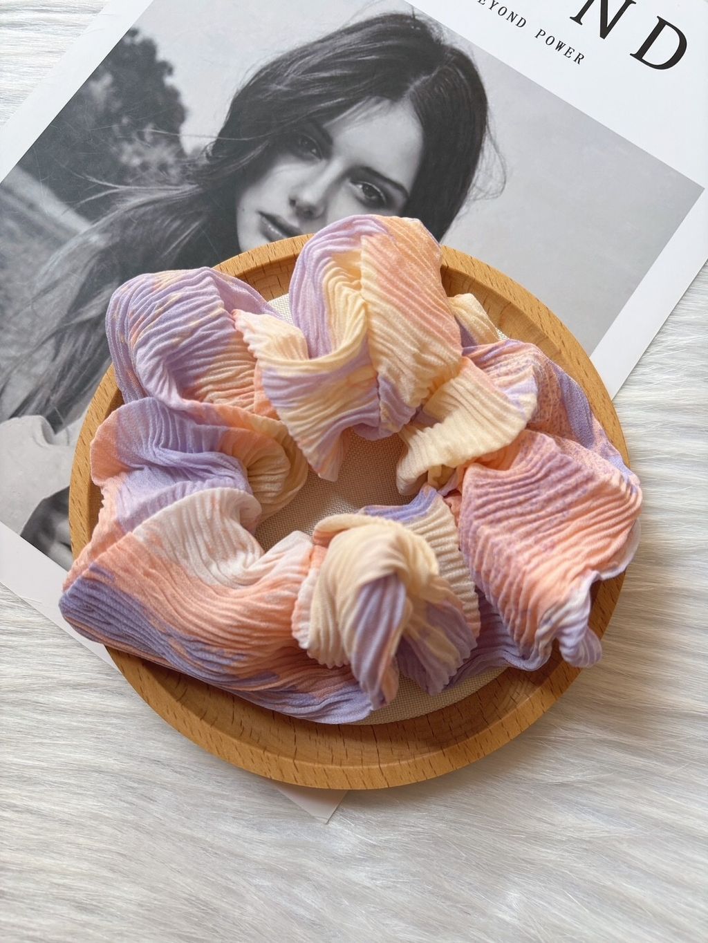 mix dye chiffon scrunchy