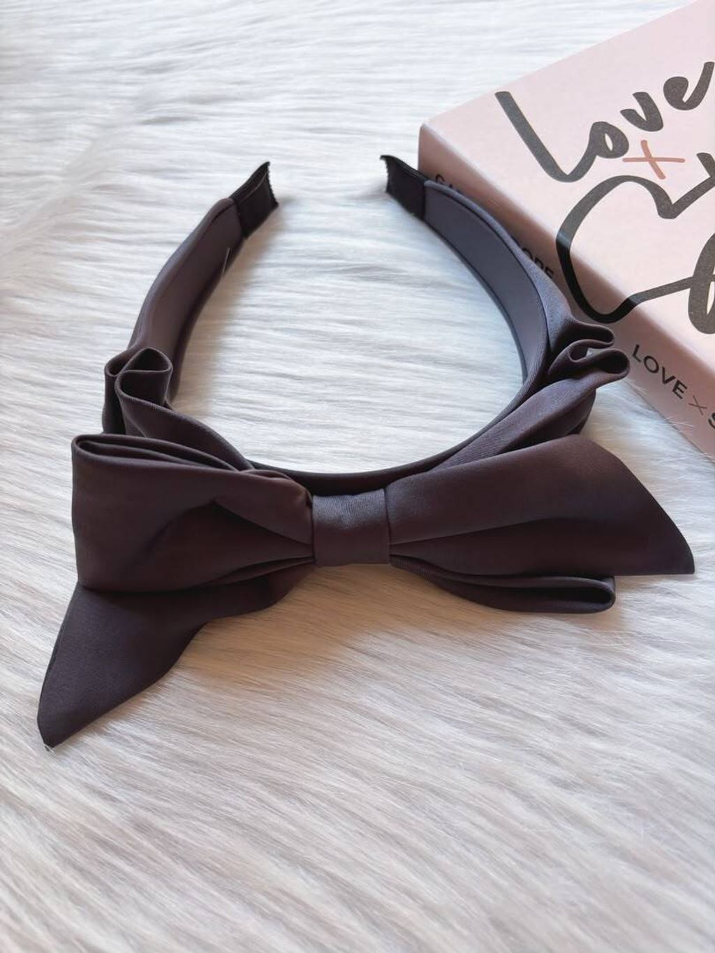 multi layer satin ribbon headband