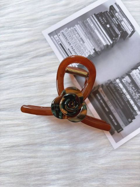 acetate flower claw clip (8cm)