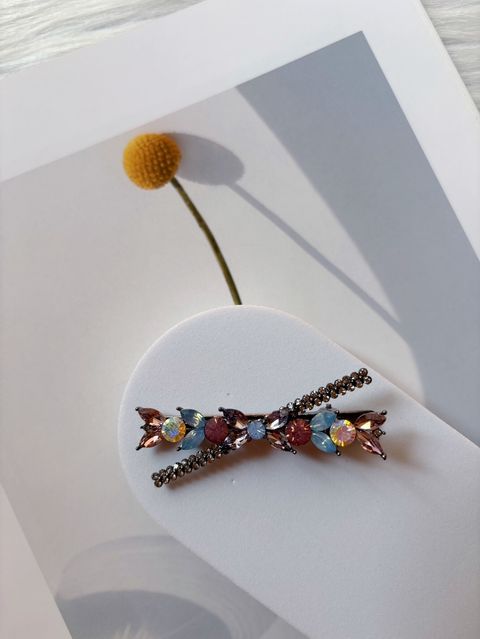 colourful crystal duck clip