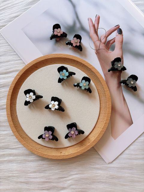 flower theme claw clip (2.5cm)(1pair)