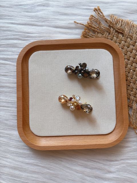 crystal flower duck clip
