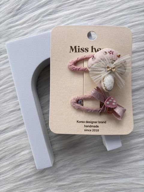 handmade mushroom theme bb clip (2 in 1 set)