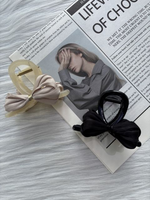 satin ribbon claw clip (8cm)