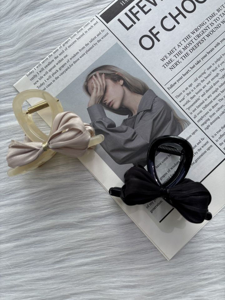 satin ribbon claw clip (8cm)