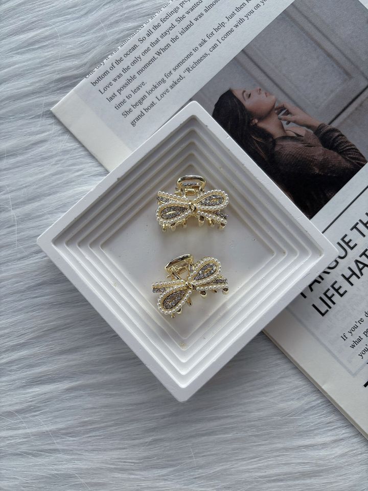 ribbon theme claw clip (2.5cm)(1pair)
