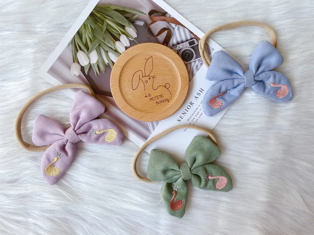 pastel ribbon elastic headband 