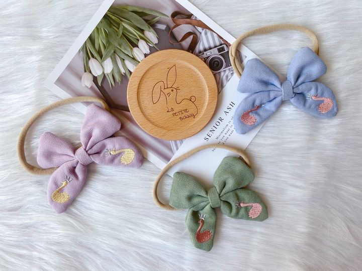 pastel ribbon elastic headband 